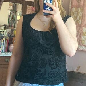 Women’s Elegant Black Sleeveless Top (New York & Company - Size L)